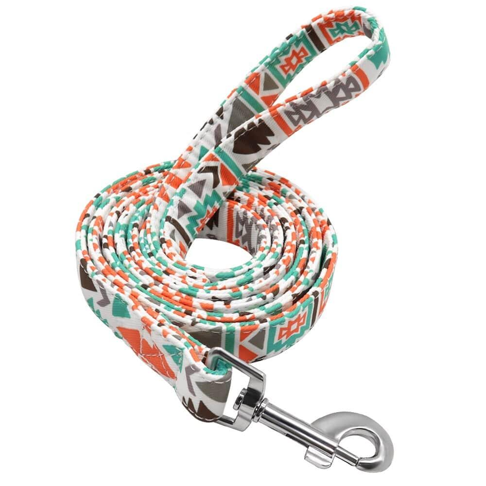 ⭐️Purr. Meow. Woof.⭐️ - Art Deco Dog Lead - Orange
