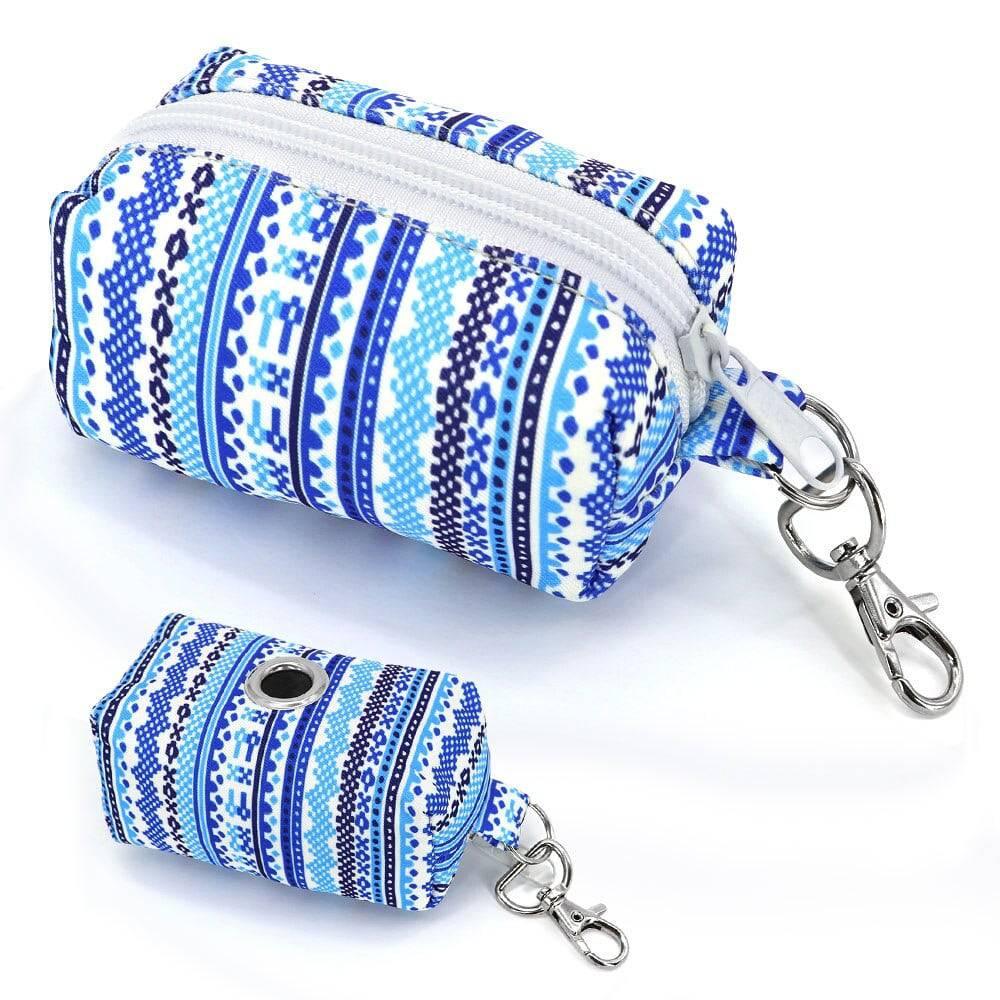 ⭐️Purr. Meow. Woof.⭐️ - Art Deco Poop Bag Holder - Blue / No
