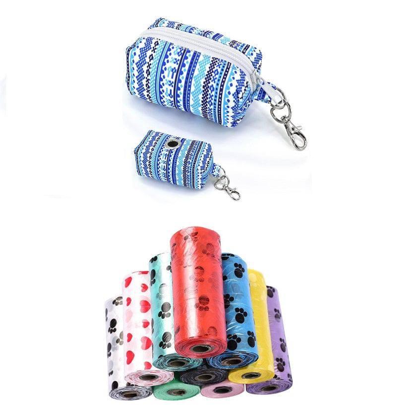 ⭐️Purr. Meow. Woof.⭐️ - Art Deco Poop Bag Holder - Blue / Yes