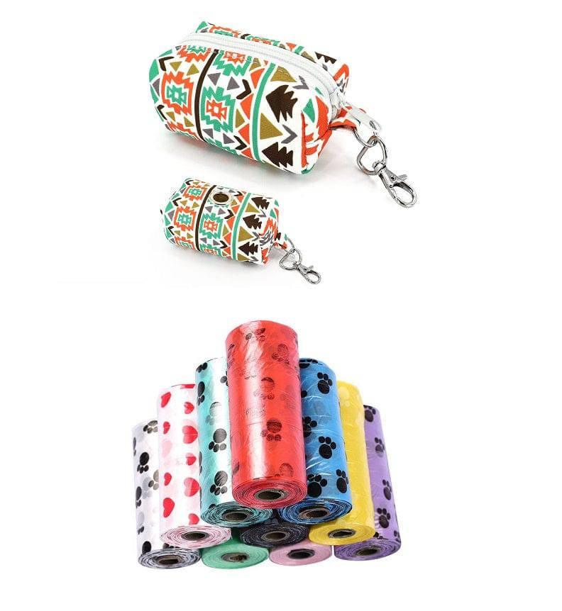 ⭐️Purr. Meow. Woof.⭐️ - Art Deco Poop Bag Holder - Orange / Yes