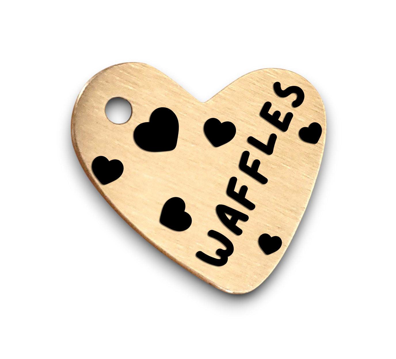 ⭐️Purr. Meow. Woof.⭐️ - Asymmetrical Heart | Bespoke Brass | Cat & Dog Pet ID Tag - Hearts