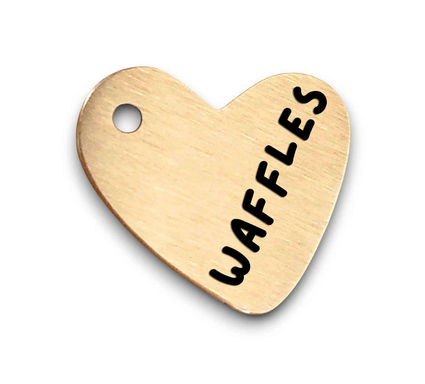 ⭐️Purr. Meow. Woof.⭐️ - Asymmetrical Heart | Bespoke Brass | Cat & Dog Pet ID Tag - Nude