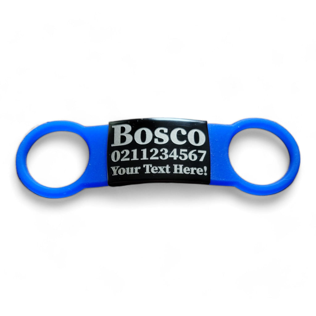 ⭐️Purr. Meow. Woof.⭐️ - Collar ID Name, Number & Custom Text Cat & Dog ID Pet Tag - Small (Cat) / Silver / LightPink