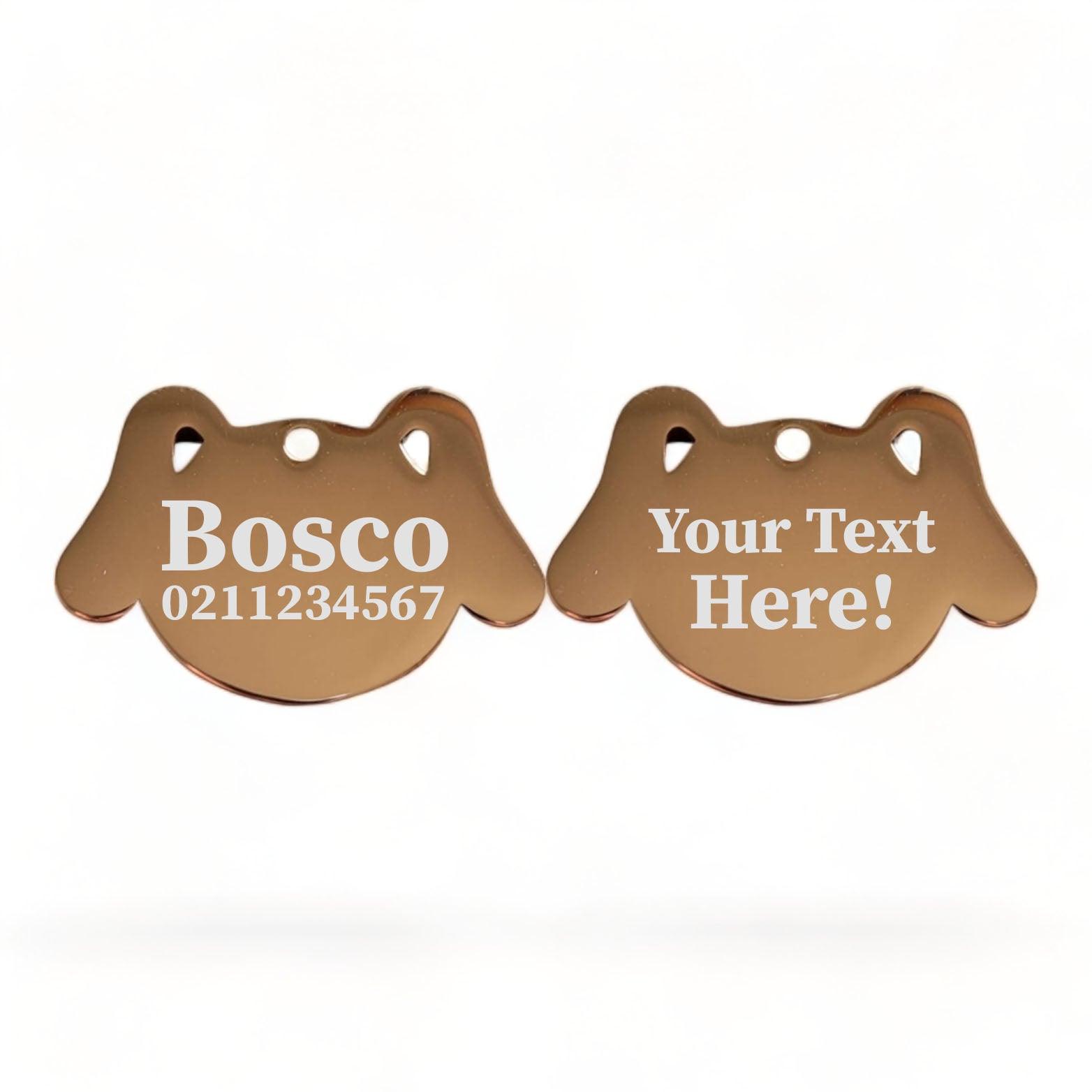 ⭐️Purr. Meow. Woof.⭐️ - Custom Text Dog | Mirror Stainless | Dog ID Pet Tag - BurlyWood