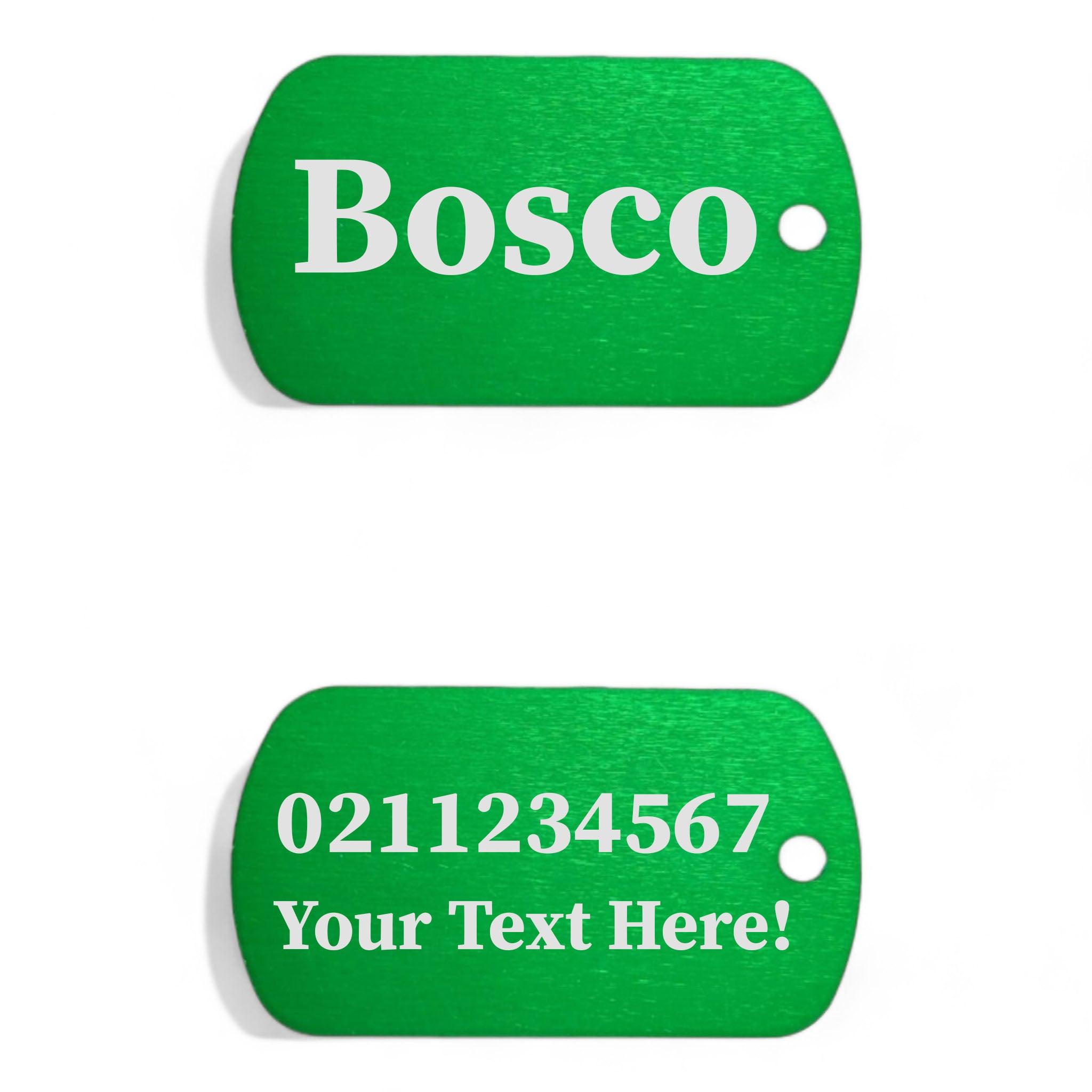 ⭐️Purr. Meow. Woof.⭐️ - Custom Text Military Dog ID Pet Tag - MediumSpringGreen