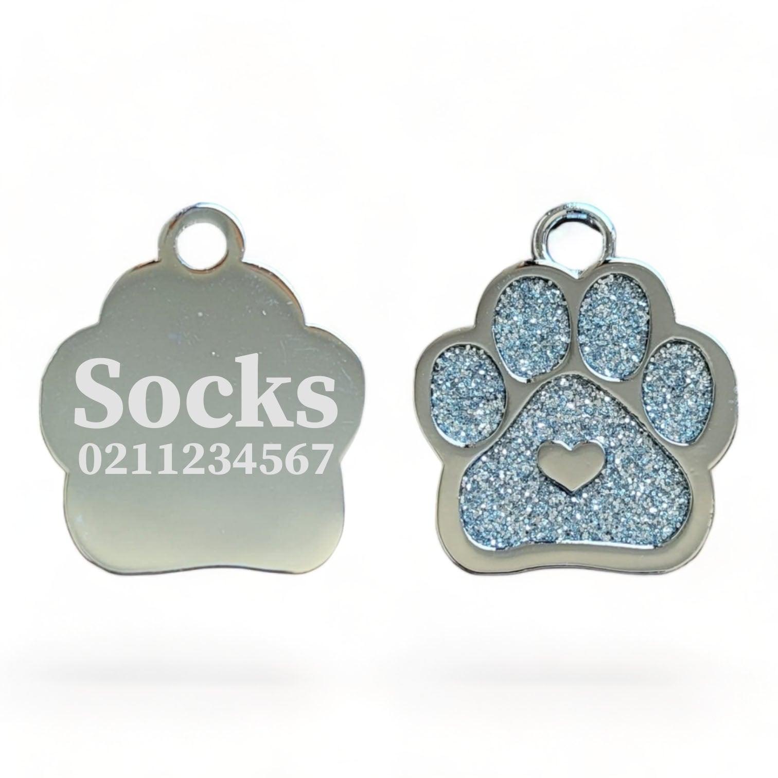 ⭐️Purr. Meow. Woof.⭐️ - Heart PP Cat ID Pet Tag - White