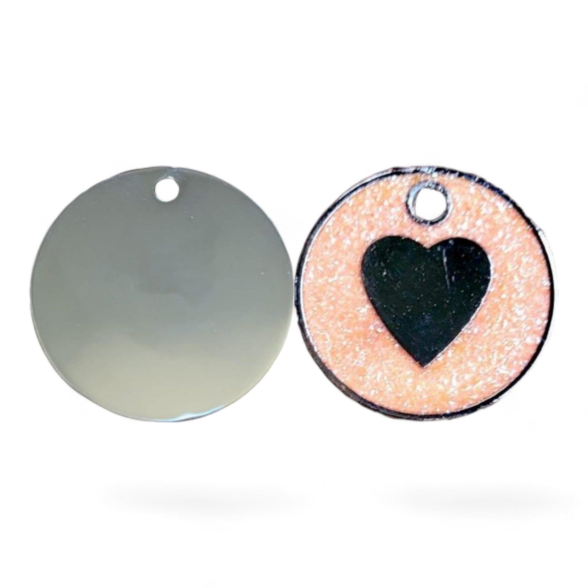 ⭐️Purr. Meow. Woof.⭐️ - Heart Round Cat & Dog ID Pet Tag - Moccasin