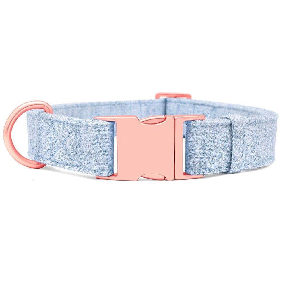 ⭐️Purr. Meow. Woof.⭐️ - Hemp Boutique Dog Collar - LightBlue / S / No