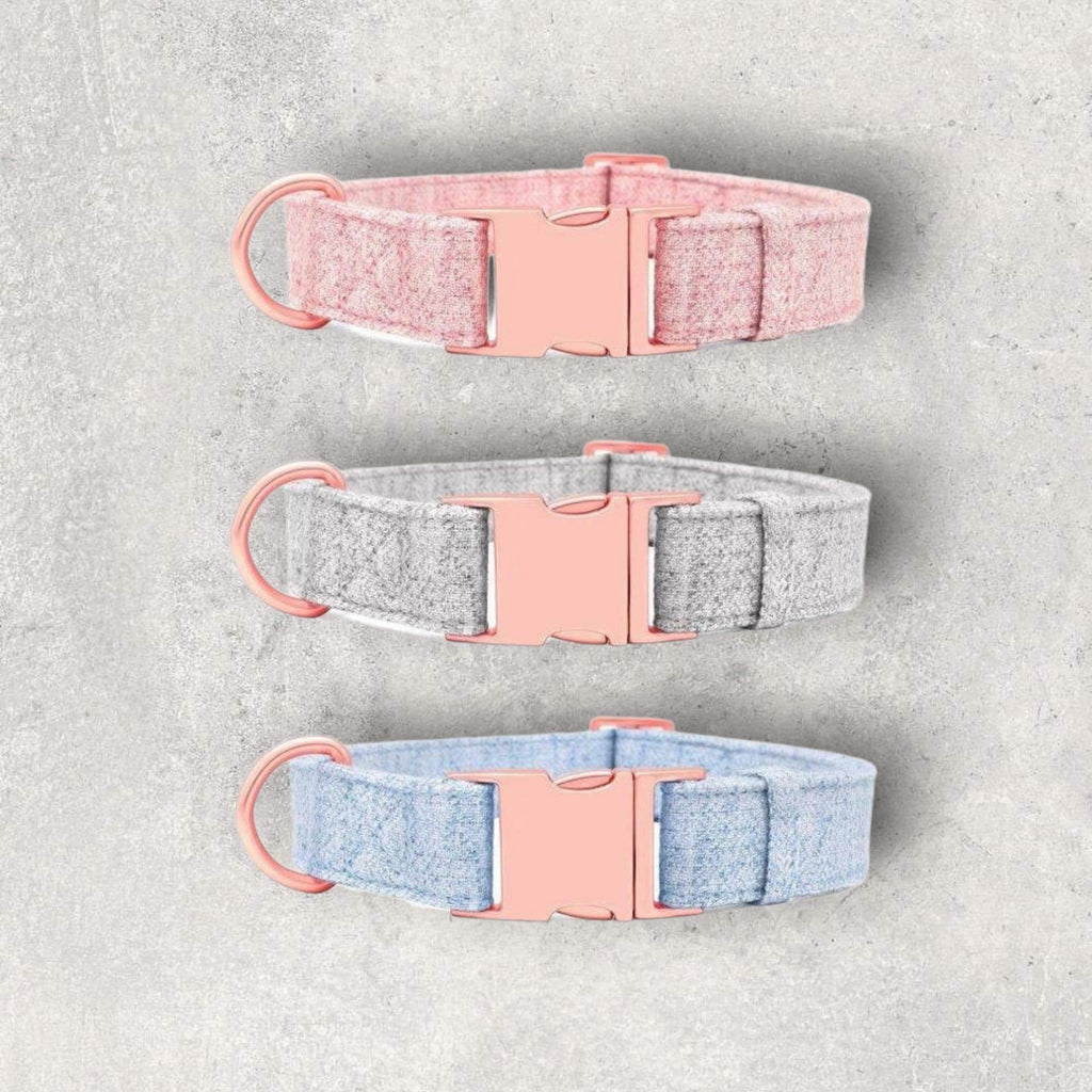 ⭐️Purr. Meow. Woof.⭐️ - Hemp Boutique Dog Collar - LightBlue / S / No