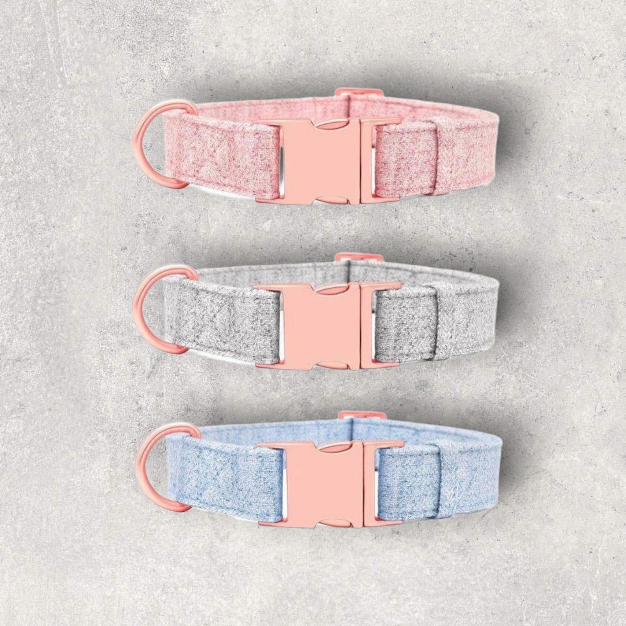 ⭐️Purr. Meow. Woof.⭐️ - Hemp Boutique Dog Collar - LightBlue / S / No