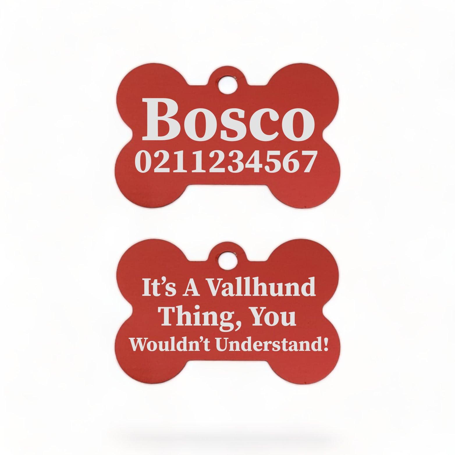 ⭐️Purr. Meow. Woof.⭐️ - It's a ... Breed Thing, You Wouldn't Understand | Bone Aluminium | Dog ID Pet Tag - Firebrick