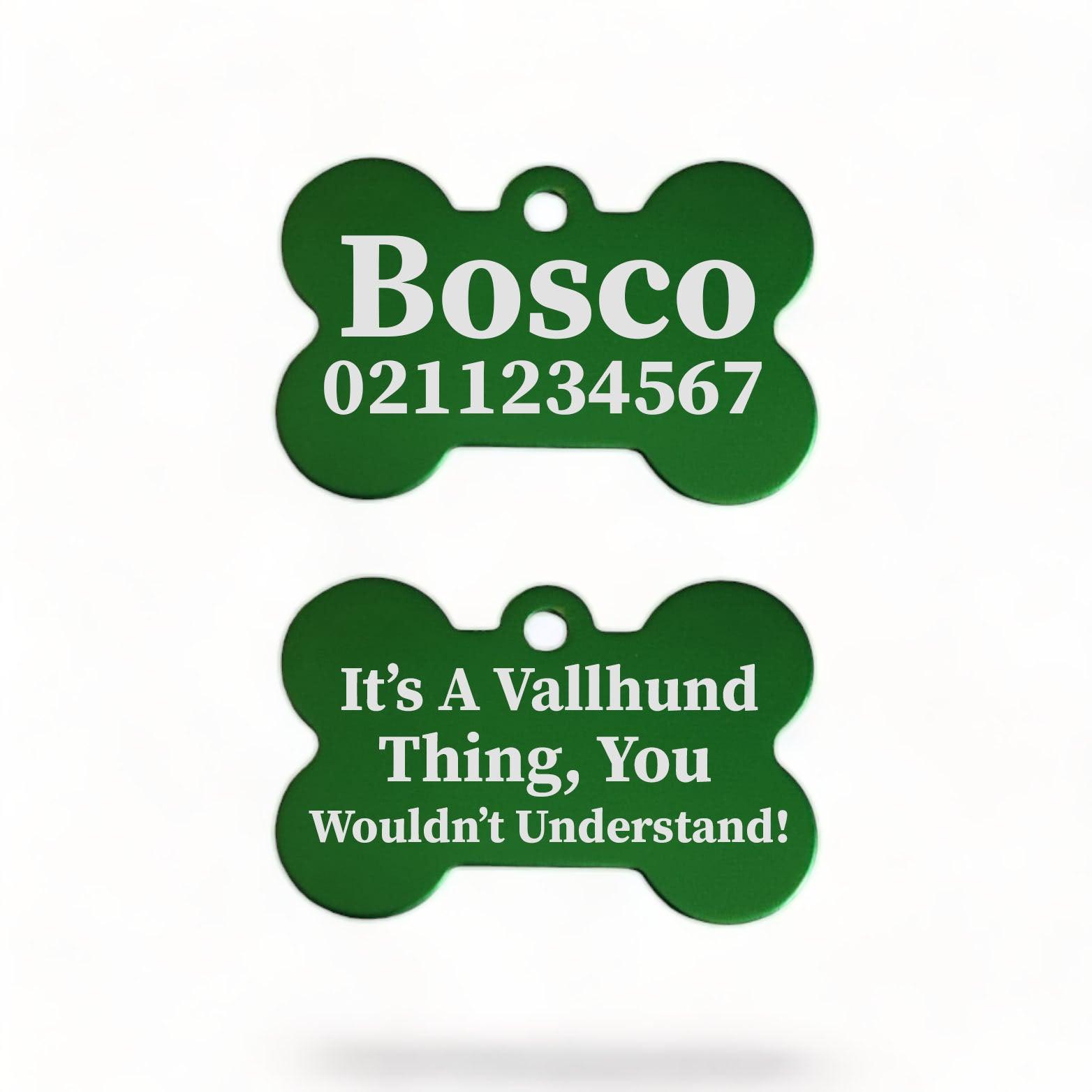 ⭐️Purr. Meow. Woof.⭐️ - It's a ... Breed Thing, You Wouldn't Understand | Bone Aluminium | Dog ID Pet Tag - MediumSpringGreen