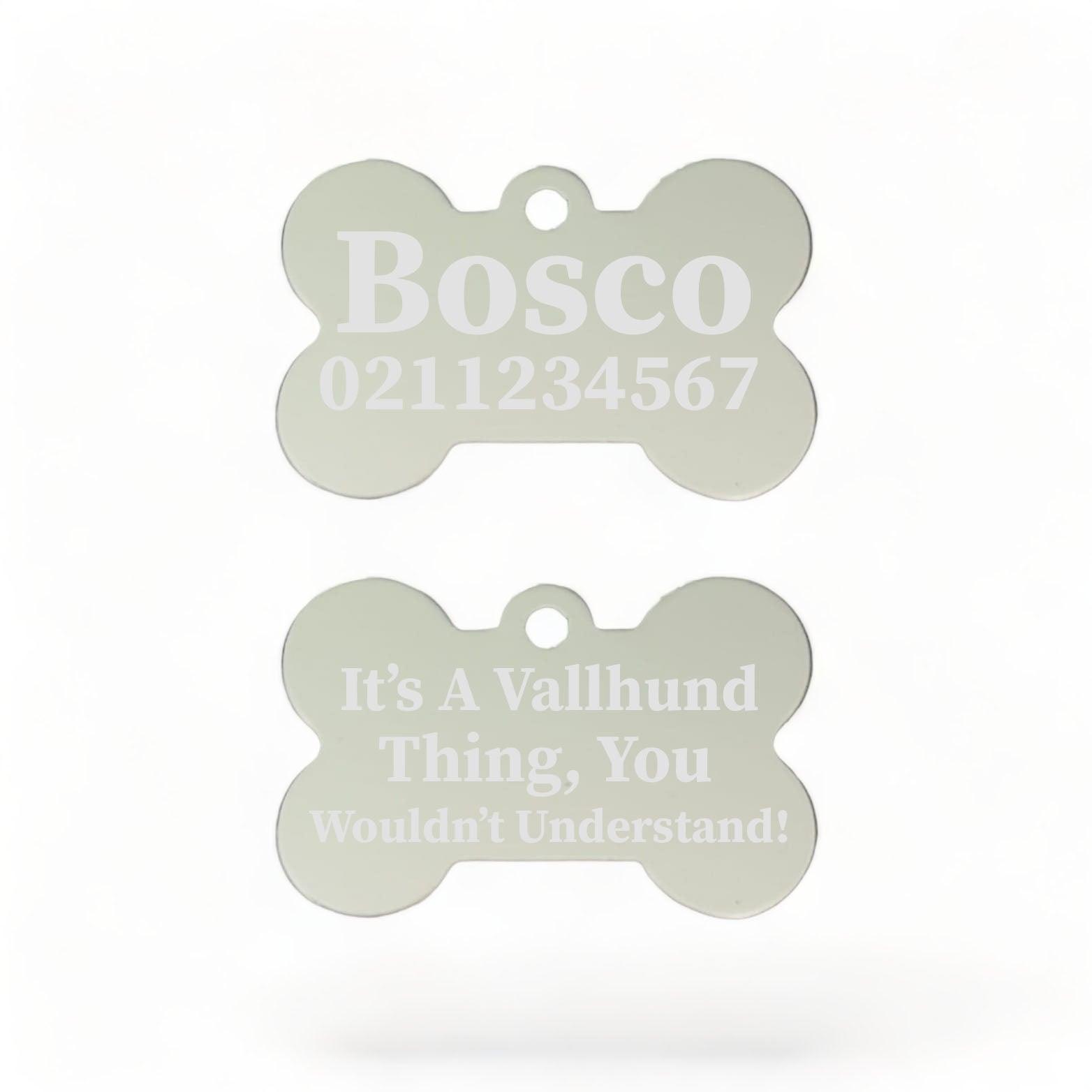 ⭐️Purr. Meow. Woof.⭐️ - It's a ... Breed Thing, You Wouldn't Understand | Bone Aluminium | Dog ID Pet Tag - Silver