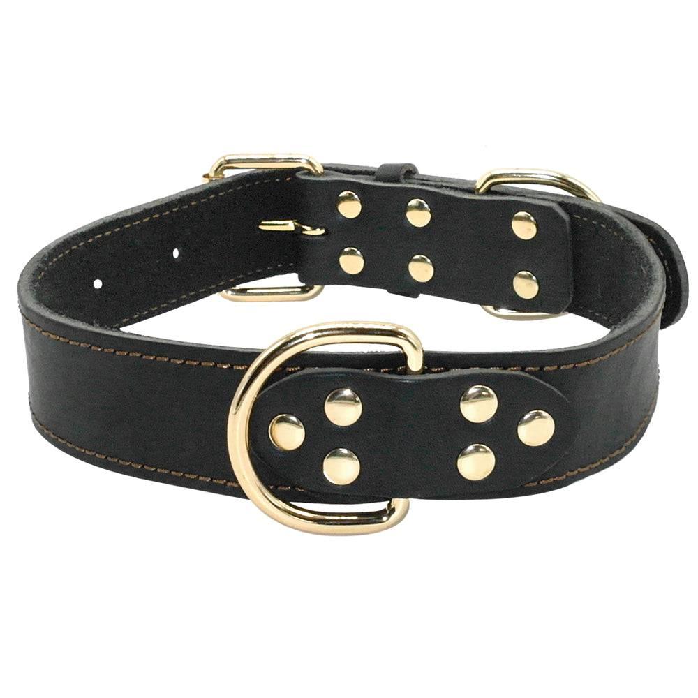 ⭐️Purr. Meow. Woof.⭐️ - Leather Commander Dog Collar - Black / S / No