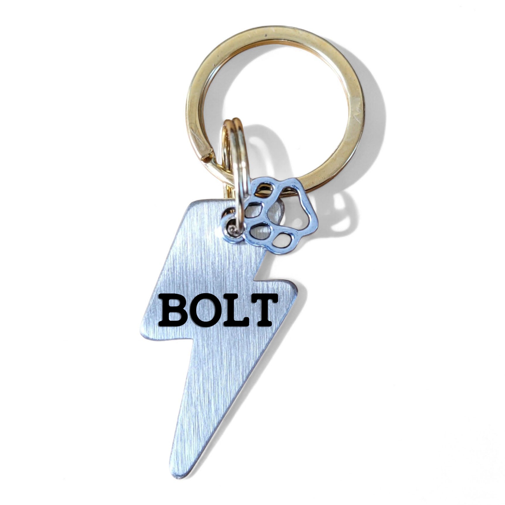 ⭐️Purr. Meow. Woof.⭐️ - Lightning Bolt | Bespoke Brass | Cat & Dog ID Pet Tag - Nude