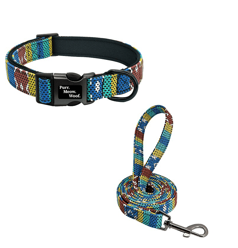 ⭐️Purr. Meow. Woof.⭐️ - Neoprene Dog Collar - S / Brown / Yes!