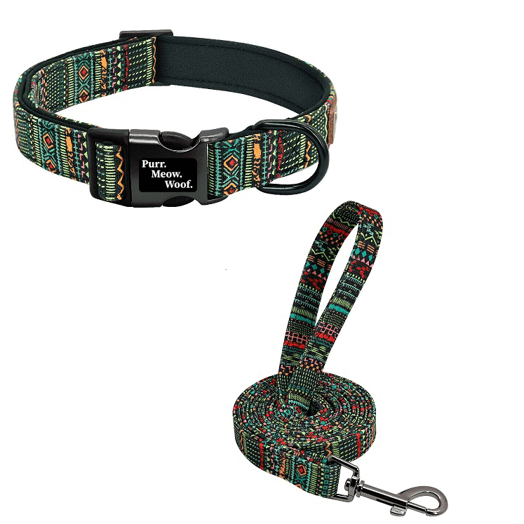 ⭐️Purr. Meow. Woof.⭐️ - Neoprene Dog Collar - S / Orange / Yes!