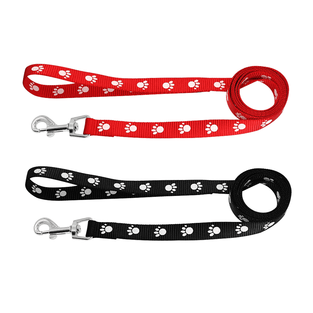 ⭐️Purr. Meow. Woof.⭐️ - Paw Print Dog Lead - S / Black