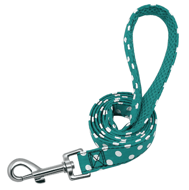 ⭐️Purr. Meow. Woof.⭐️ - Polka Dot Dog Lead - MediumAquaMarine