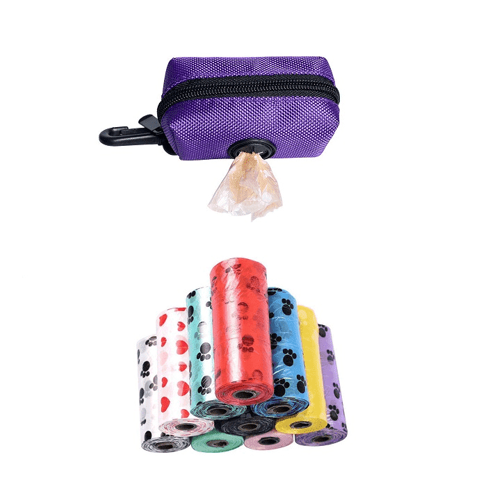 ⭐️Purr. Meow. Woof.⭐️ - Poop Bag Holder - Purple / Yes