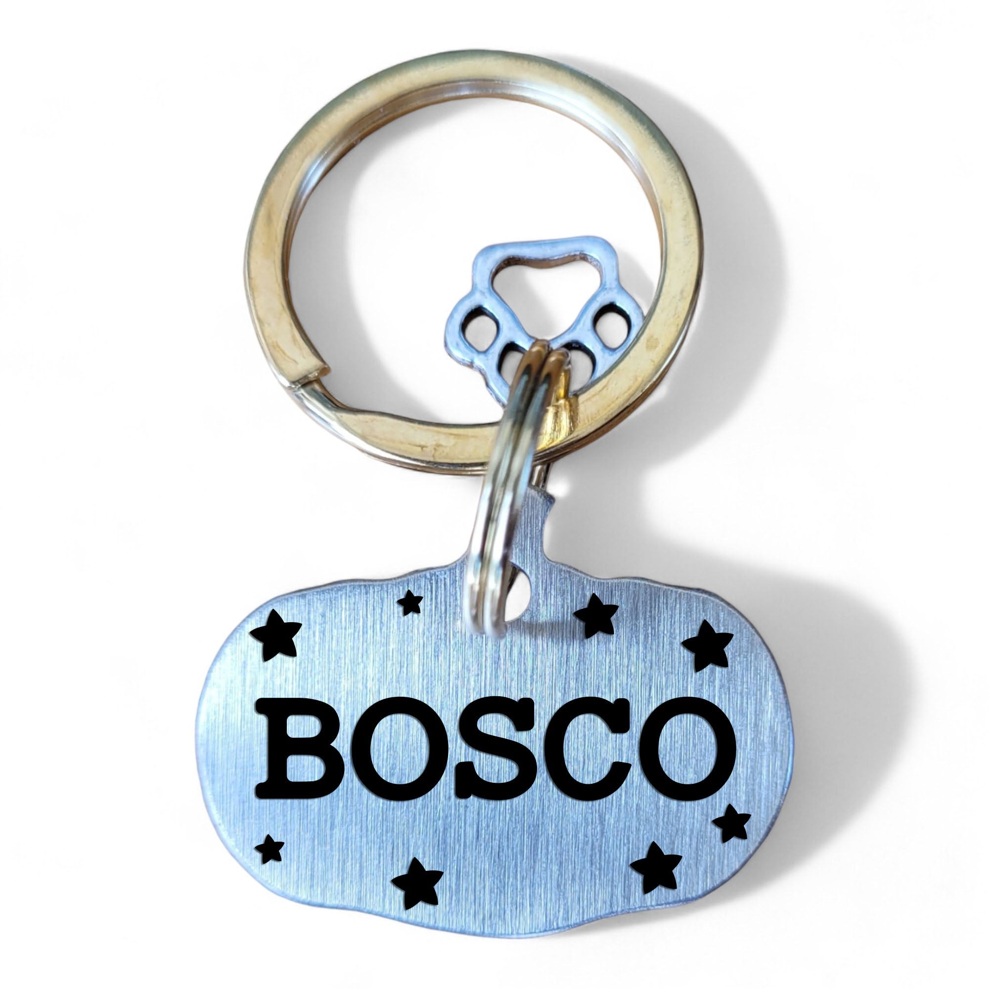 ⭐️Purr. Meow. Woof.⭐️ - Pumpkin | Bespoke Brass | Cat & Dog ID Pet Tag - Stars