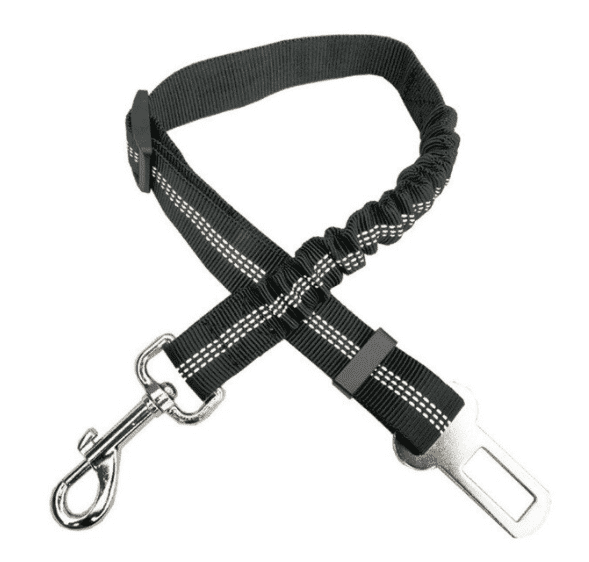 ⭐️Purr. Meow. Woof.⭐️ - Reflective Elastic Dog Car Seat Belt - Black