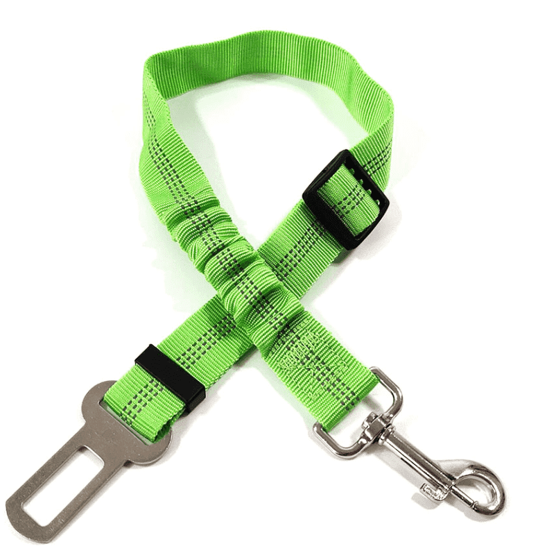 ⭐️Purr. Meow. Woof.⭐️ - Reflective Elastic Dog Car Seat Belt - Green