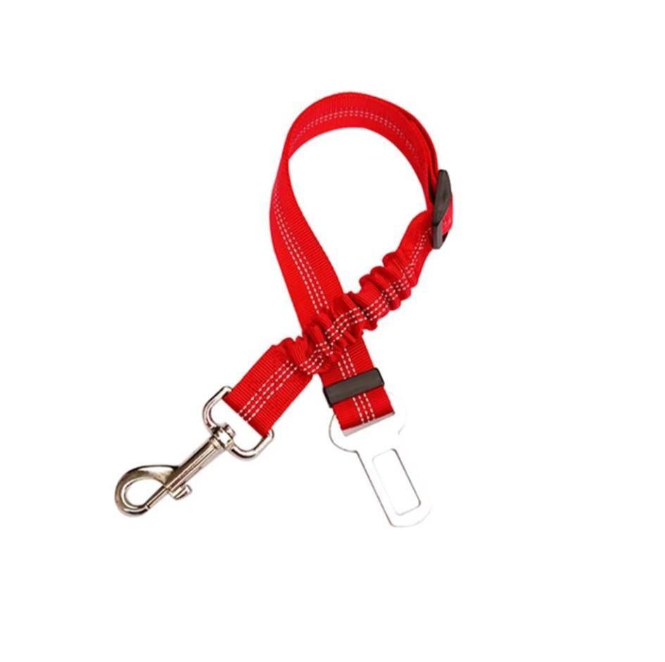 ⭐️Purr. Meow. Woof.⭐️ - Reflective Elastic Dog Car Seat Belt - Red