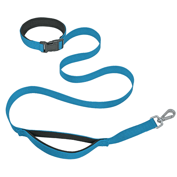 ⭐️Purr. Meow. Woof.⭐️ - Running Waist Dog Lead - Blue / S