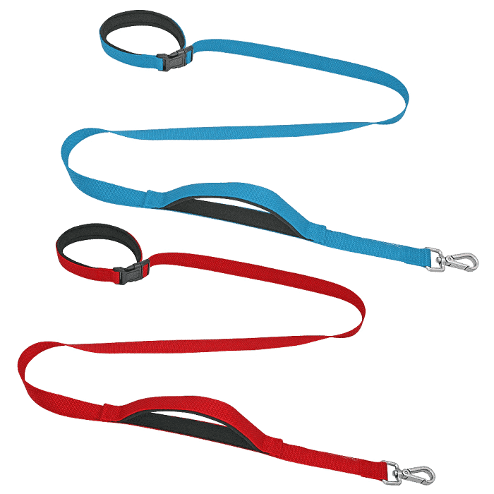 ⭐️Purr. Meow. Woof.⭐️ - Running Waist Dog Lead - Blue / S