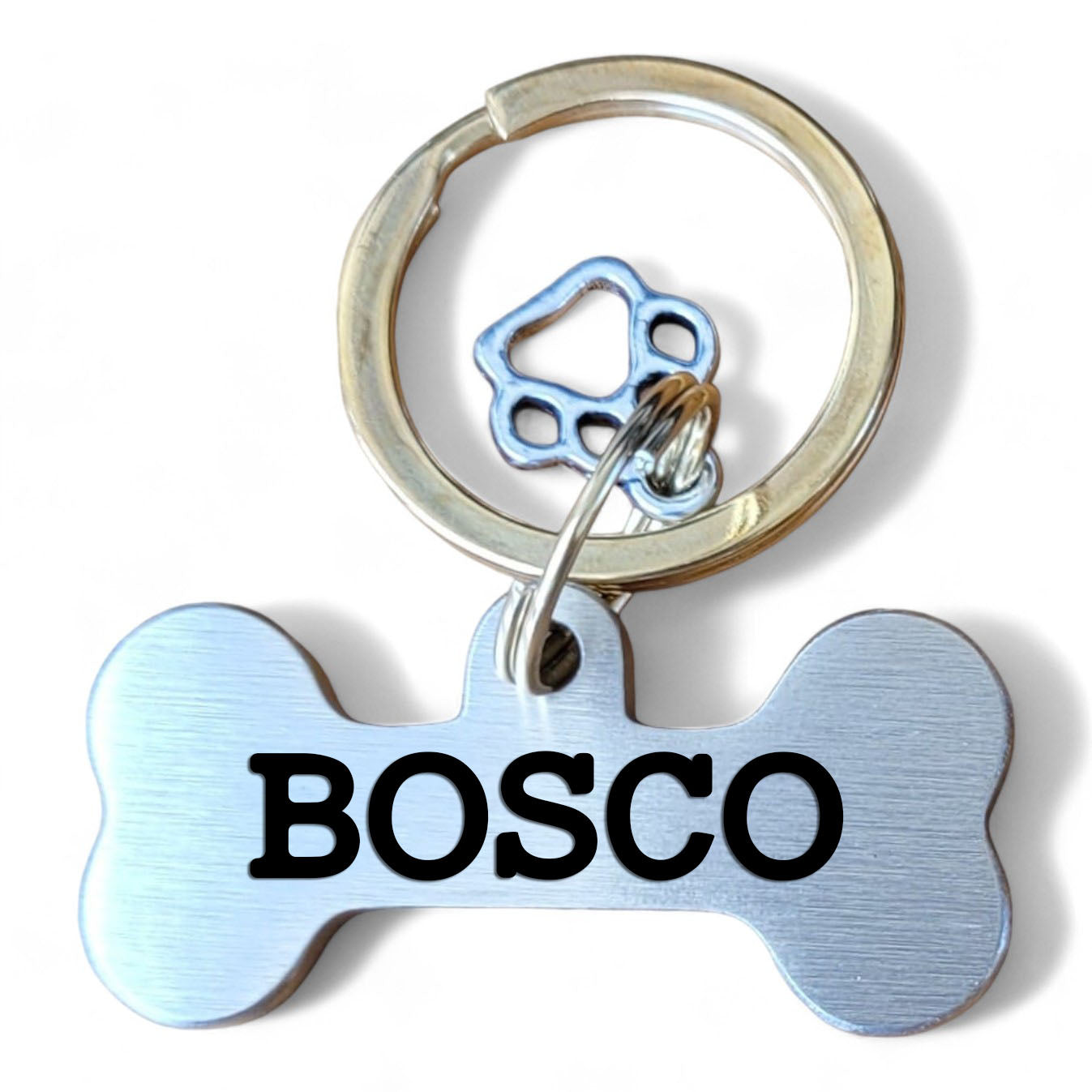 ⭐️Purr. Meow. Woof.⭐️ - Slender Bone (3mm Thick!) | Bespoke Brass | Dog ID Pet Tag - Nude